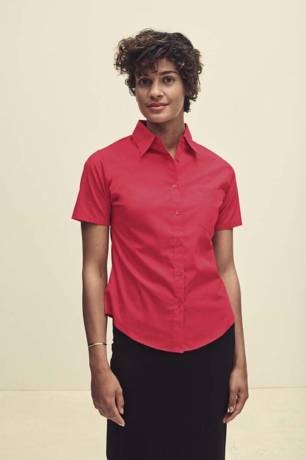 Ladies Short Sleeve POPLIN Shirt