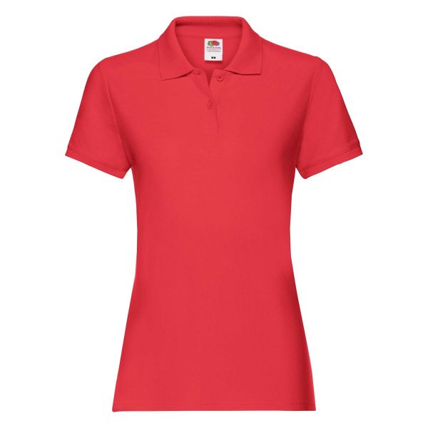 ladies-premium-polo-fruit-of-the-loom-red-front