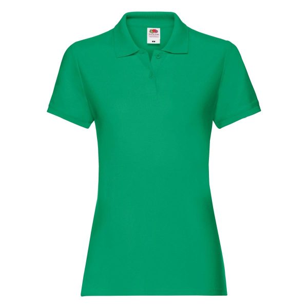 ladies-premium-polo-fruit-of-the-loom-kelly-green-front