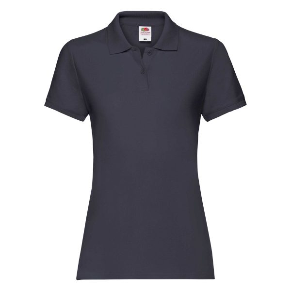 ladies-premium-polo-fruit-of-the-loom-navy-front