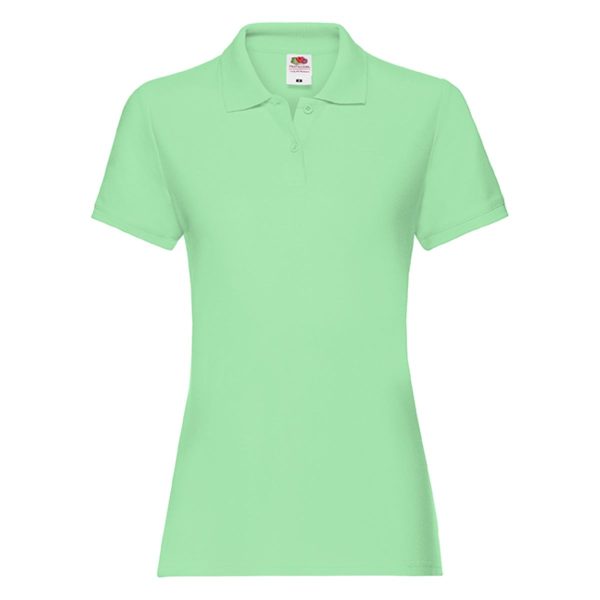 ladies-premium-polo-fruit-of-the-loom-neo-mint-front