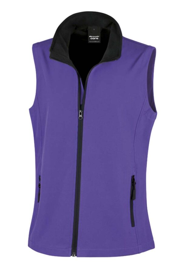 WOMENS PRINTABLE SOFTSHELL BODYWARMER