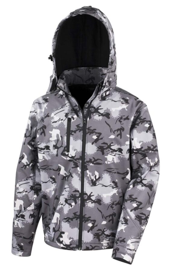CAMO TX PERFORMANCE HOODED SOFTSHELL JACKET
