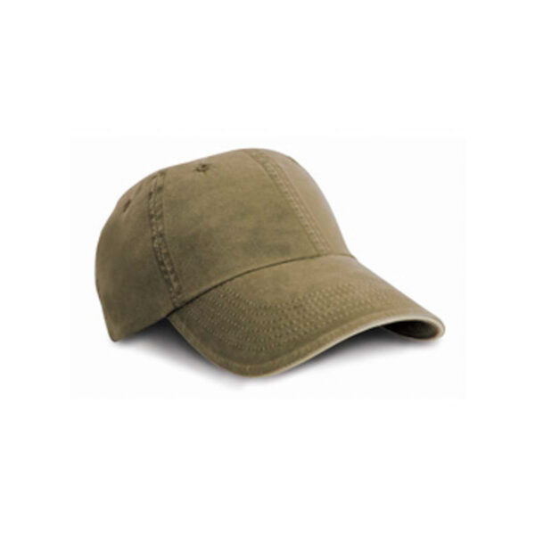 WASHED FINE LINE COTTON CAP WITH SANWICH PEAK