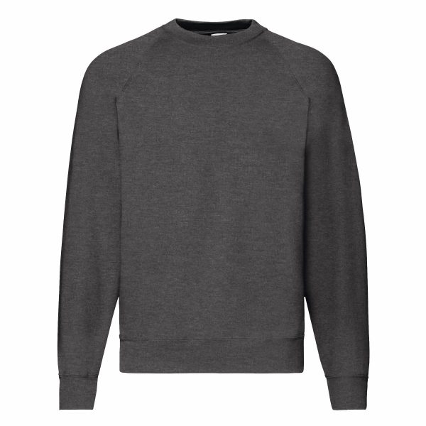 Classic raglan sweat 62-216-HD_Dark_Heather_Grey_front
