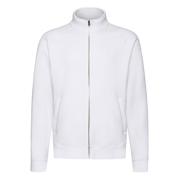 Ανδρικό-Unisex-Premium-Sweat-Jacket-Fruit-of-the-Loom-62-228-White